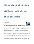 Một số vấn đề về xác định giá thành và giá bán sản phẩm