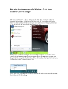Đổi màu thanh taskbar trên Windows 7 với Aero Taskbar Color Changer