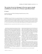 Báo cáo lâm nghiệp he extent of root rot damage in Norway spruce stands established on fertile sites of former agricultural land