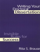 Writing your doctoral dissertation