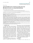 Báo cáo y học Self rated health showed a consistent association with serum HDL cholesterol in the cross sectional Oslo Health Study