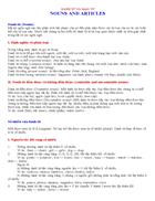 NOUNS AND ARTICLES Danh từ Nouns