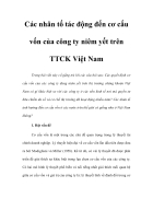 Cac nhan to tac dong den co cau von cua cong ty niem yet tren thi truong chung khoan Viet Nam