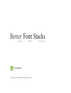 Better Font Stacks