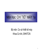 Bài giảng môn học Chi tiết máy