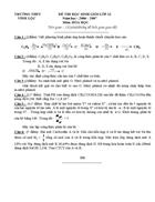 Đề thi HSG môn Hóa học 12 THPT Vinh Lộc Huế 2006