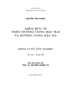 Luận văn tốt nghiệp ĐHSP Điểm hữu tỷ trên đường cong bậc 2 và bậc 3