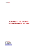 10 bí quyết để tổ chức thành công một sự kiện