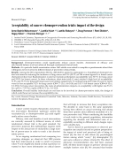 Báo cáo y học Acceptability of cancer chemoprevention trials impact of the design