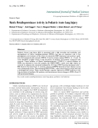 Báo cáo y học Matrix Metalloproteinase Activity in Pediatric Acute Lung Injur