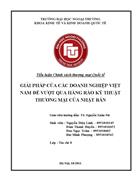 Giải pháp của các doanh nghiệp việt nam để vượt qua hàng rào kỹ thuật thương mại của nhật bản