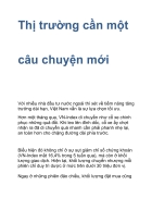 Thị trường cần một câu chuyện mới