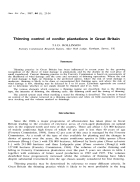 Báo cáo lâm nghiêp Thinning Forestry control of conifer plantations in Great Britain