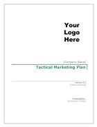 Tactical marketing plan kế hoạch chiến thuật chào hàng