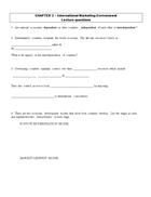 CHAPTER 2 International Marketing Environment Lecture questions