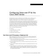 Configuring Voice over IP for the Cisco 3600 Series