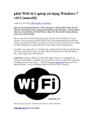 Phat Wifi tu Laptop su dung Windows 7 voi Connectify