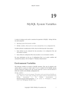 MySQL System Variables