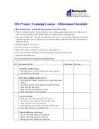 MS Project Training Course