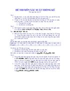 Đề thi môn xác suất thống kê 01