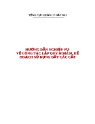 Hướng dẫn nghiệp vụ về công tác lập quy hoạch kế hoạch sử dụng đất các cấp