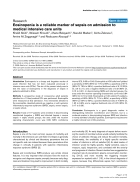 Báo cáo y học Eosinopenia is a reliable marker of sepsis on admission to medical intensive care units