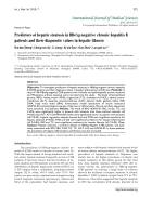 Báo cáo y học Predictors of hepatic steatosis in HBeAg negative chronic hepatitis B patients and their diagnostic values in hepatic fibrosis