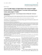 Báo cáo y học A Novel Variable Number of Tandem Repeat of the Natriuretic Peptide Precursor B gene s 5 Flanking Region is Associated with Essential Hypertension among Japanese Females