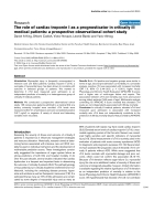 Báo cáo khoa học The role of cardiac troponin I as a prognosticator in critically ill medical patients a prospective observational cohort study