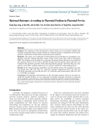 Báo cáo y học Maternal Outcomes According to Placental Position in Placental Previa