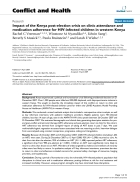 Báo cáo y học Impact of the Kenya post election crisis on clinic attendance and medication adherence for HIV infected children in western Kenya