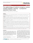 Báo cáo y học The epidemiology of medical emergency contacts outside hospitals in Norway a prospective population based study