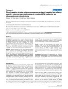 Bao cao y hoc Non invasive stroke volume measurement and passive leg raising predict volume responsiveness in medical ICU patients an observational cohort study