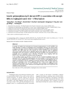 Báo cáo y học Genetic polymorphism of p53 but not GSTP1 is association with susceptibility to esophageal cancer risk A Meta Analysis