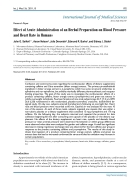 Báo cáo y học Effect of Acute Administration of an Herbal Preparation on Blood Pressure and Heart Rate in Humans