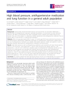 Báo cáo y học High blood pressure antihypertensive medication and lung function in a general adult population