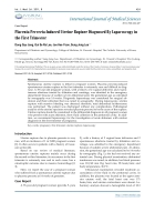 Báo cáo y học Placenta Percreta Induced Uterine Rupture Diagnosed By Laparoscopy in the First Trimester