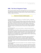 GRE The Pool of Argument Topics