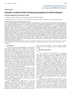 Báo cáo y học Evaluation of maternal infusion therapy during pregnancy for fetal development