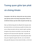 Tương quan giữa lạm phát và chứng khoán