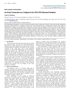 Báo cáo y học An Avian Connection as a Catalyst to the 1918 1919 Influenza Pandemic