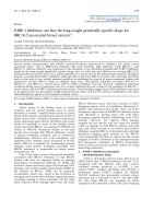 Báo cáo y học PARP 1 inhibitors are they the long sought genetically specific drugs for BRCA1 2 associated breast cancers