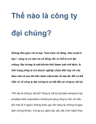 Thế nào là công ty đại chúng