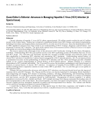 Báo cáo y học Guest Editor s Editorial Advances in Managing Hepatitis C Virus HCV Infection A Special Issue