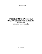 Tài liệu hướng dẫn cài đặt ứng dụng hỗ trợ kê khai thuế