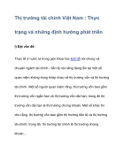 Thi truong tai chinh Viet Nam Thuc trang va nhung dinh huong phat trien 1