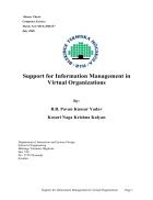 Support for Information Management in Virtual Organizations