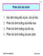 Phân tích tài chính của dự án