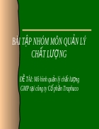 Mô hình quản lý chất lượng GMP tại công ty Cổ phần Traphaco