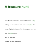 A treasure hunt